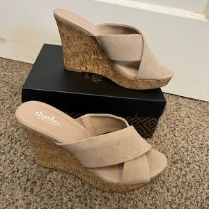Charles David nude wedges